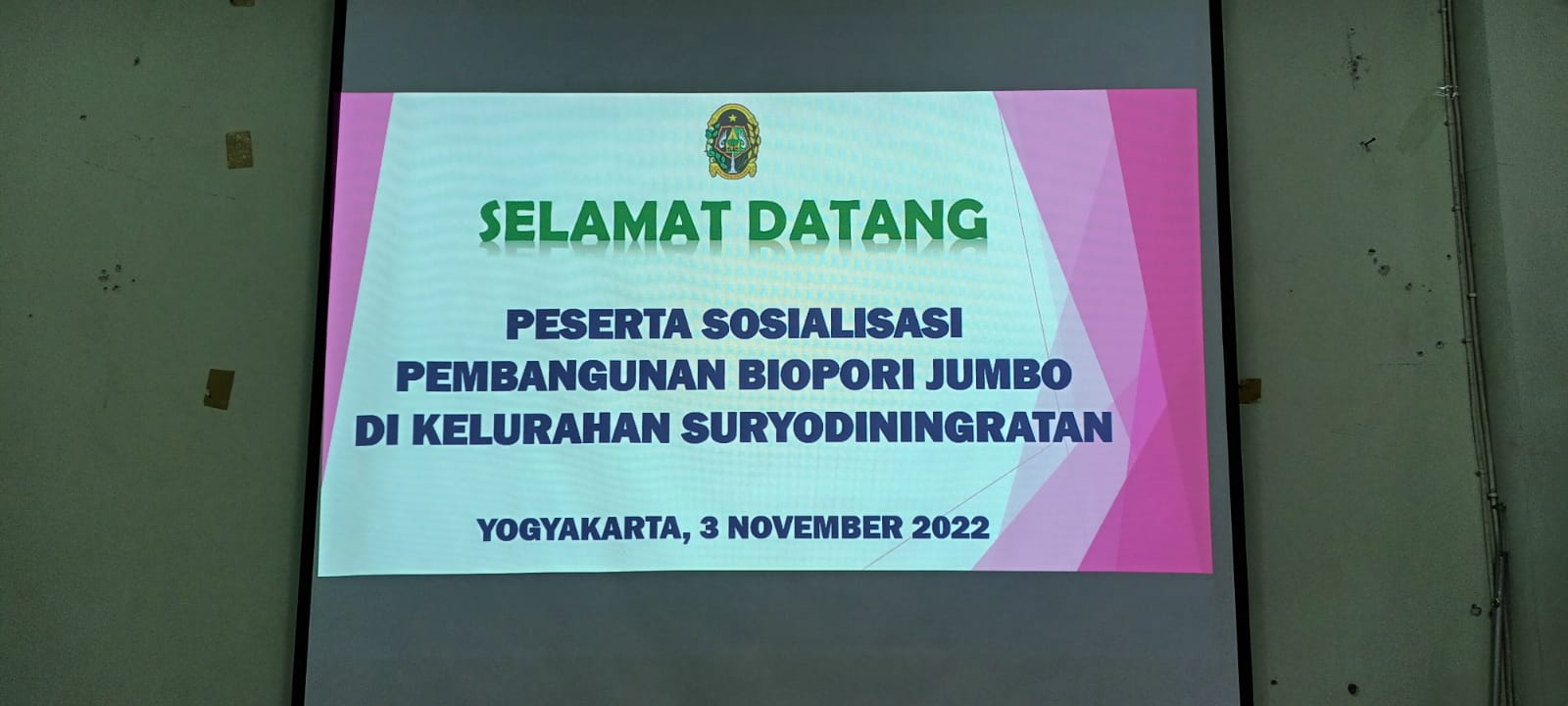 Kelurahan Suryodiningratan mengadakan Sosialisasi Pembangunan BIOPORI Jumbo